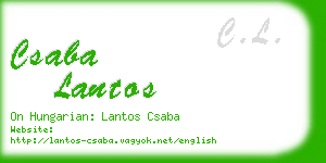 csaba lantos business card